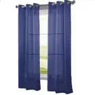 RT Designers Collection Wanda Box Voile One Grommet Panel 54" x 90" Navy