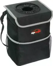 EPAuto Waterproof Car Trash Can with Lid and Pockets - Black (‎AO-002-2)