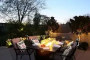 Rectagular Alfresco Outdoor Dining Fire Table w/ AGA Gas Fire Pit Inserted SALE!