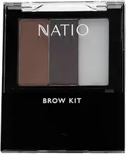 Natio Australia Brow Kit 3.23g - Eyebrow Defining Powder Kit - Brow Wax, Brow Powder, Spoolie Brush & Mini Tweezers - On-The-Go Brow Kit - Longwearing & Cruelty Free