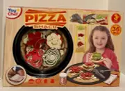 TOY CHEF PIZZA SHACK Party Pretend Play Food Set 36 Toppings NEW FACTORY SEALED