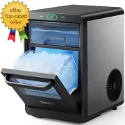Nugget Ice Maker Countertop - Pebble Ice Maker Machine Crushed Ice, Pellet Ice