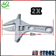 2X Adjustable 6-68mm Wrench Shifter Spanner Wide Jaw Heavy Duty Repair Hand Tool