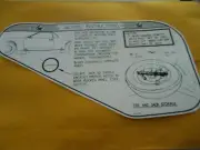 1968-69 Reproduction AMC AMX-Javelin Jack Instructions W/Reg Tire Decal