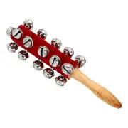 1pcs Jingle Bells, Hand Bell Handheld Wrist Bells Wooden with 21 Bells