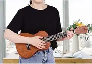 23 Inch Acoustic Concert Ukulele Ukelele Uke Plywood Body Engineered Wood Fingerboard Bridge Open Style String Tuner with Gig Bag Tuner Uke Strap Picks Cleaning Cloth Capo White 23 Inch