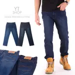 YT SHOP 台灣製造 精品質感 YKK拉鍊 素面 丹寧中直筒牛仔褲 兩色