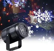 Led Snowflake Lights, Waterproof Landscape Christmas Decorations Lighting, 180° Adjustable Projection Angle, Snowflake Lighting Effects