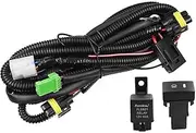 TGMGADANTV H11 881 H9 Fog Light Lamp Wiring Harness Socket Wire Connector with 12V 40A Relay ON/Off Switch Kits for Toyota for Hyundai Metal Wire
