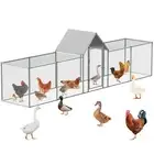 Outdoor Chicken Cage Galvanised Steel Hen Poultry House Coop Run Waterproof