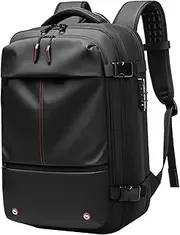 Vacuum Backpack Travel, 60L Expandable Backpack with Vacuum Compression with Lock, Padded Breathable Travel Vacpack Backpack, Waterproof Carry On Backpack