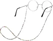 [TOVINANNA] 2pcs Glasses Lanyard Beaded Eyeglass Chain Metal Eyeglass Holder for Women Glasses Strap