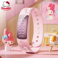 在飛比找momo購物網優惠-【SANRIO 三麗鷗】美樂蒂運動防水電子錶智能手環(兒童 