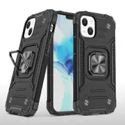 MCC Shockproof iPhone 15 Plus Heavy Duty Case Cover Apple Ring Holder [Black]