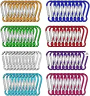 LxcshLjx 80Pcs Mini Aluminum Carabiner Clips, 4.6cm/1.8in Heavy Duty Spring Snap Hook, Small Keychain Spring Clip for Key Chain Keyring Camping Outdoor Traveling Hiking Fishing Sport Backpack Bottle