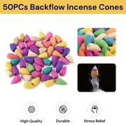 50PCs Mixed Backflow Incense Cones