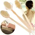 Long Handled Shower Bath Brush Wooden Loofah Back Scrubber HOT Sap New~ Z5W0