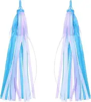 VORCOOL 1Pair Bike Handlebar Streamers Bicycle Grips Colorful Polyester Streamers Tassel Ribbons Children Baby Carrier Accessories