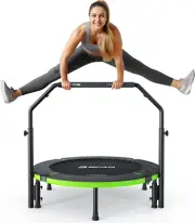 40"/48" Foldable Mini Trampoline, Rebounder Trampoline for Adults, U/T Shape Adj