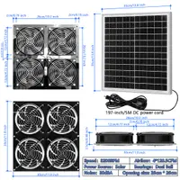 在飛比找蝦皮商城精選優惠-太陽能風扇,20w太陽能電池板+4個高速直流無刷風扇,用於地