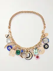[MAISON MAYLE] MAISON MAYLE - Cornucopia Gold-plated, Crystal And Enamel Necklace - One size One size Gold