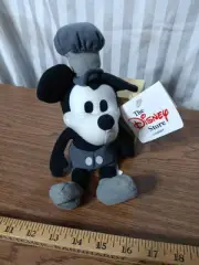 DISNEY STORE UK EUROPEAN Steam Boat Willie Mickey Mouse BEAN BAG PLUSH TAG RARE