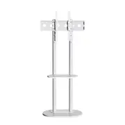 Fin 40-75" Sleek &Functional White Floor Tv Stand Mount W/ Marble Shelf Large Screen