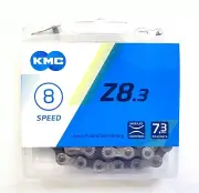 KMC Z8.3 1/2x3/32x116L 8Speed 8spd Chain Silver Gray