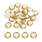 Flat Back Round Acrylic Rhinestones,30mm Light Brown Flatback Crystal 25Pcs