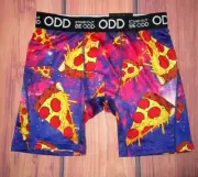 MENS STAND OUT BE ODD GALAXY NEBULA PIZZA BOXER BRIEF SIZE M (32/34)