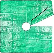 Pruning Tarp - Durable Waterproof Tree Pruning Cloth with Corner Buckles, 12in Hole | Garden Waste Tarp for Yard Cleanup, Artificial Grass Protection, Heavy Duty Tree Trimming Drop Cloth