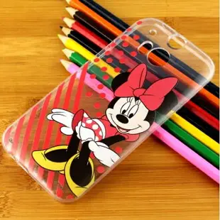 【Disney】HTC One (M8) 微笑系列彩繪透明保護軟套