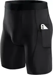 Niksa Compression Shorts Men, Underwear for Men Medium, 1 Black