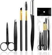 5In1 Eyebrow Tweezers Scissors and Razors Set, Eyebrow Trimmer Shaver Shaper ...