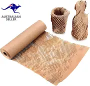 Honeycomb Packing Paper Wrap Roll, 25CM X 20M Recycled Brown Kraft Paper Roll, C