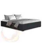 Artiss TOKI Double Storage Gas Lift Bed Frame without Headboard Fabric Charcoal