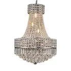HCJIAJING 20'' Crystal Chandeliers Modern Chrome Finish Empire Chandelier Cry...