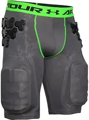 [Under Armour] UA GameDay HeatGear Padded Football Pants Shorts Girdle Mens XXL Graphite Gray and Hyper Green (XXL)