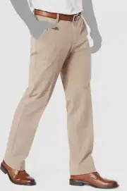 $69 Dockers Men's Beige Classic-Fit Khaki Chino Trouser Pants 38W 34L