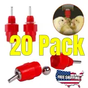 20 Poultry Water Drinker Nipples Chicken Hen Quail Waterers High Quality