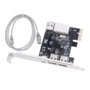 2X(PCI-E 1X 1394 4 Port DV Video Capture Card Firewire Card3985