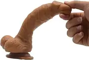 Gybsp Amazing Adullt Funny Toy Massager Waterproof adullt toy Realistic silicone Didlo with a suction cup-a 7.28 inch thick penis Dong cock sex toy for female vaginal G-spot and anal games Perfect Gif