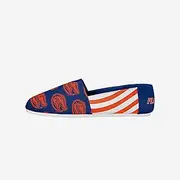 FOCO NCAA Womens College Canvas Stripe Slip On Shoes