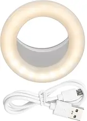 jojofuny Round Phone Selfie Light Live Streaming Ring Light with Brightness for Laptops and Smartphones for Makeup and Photography Lightweight and Portable