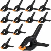 12 Pack Plastic Spring Clamps, Heavy Duty 4.5 Inch Spring Clips for Woodworking,