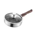 Nonstick Frying Pan Pan with Handle and Lid for Electric Stovetop Camping