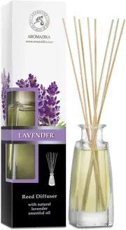 Reed Diffuser with Natural Essential Oil Lavender 3.4 Fl Oz - Lavanda Diffuser -
