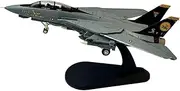 Replica Pre-Build Aircraf 1/100 For Die-casting Metal Bombcat Military Aircraft Model Variable Wing Pattern F-14D F14 VF-31 Alloy Aircraft Model With Stand Collectible Display Gift Collection Gift Dis