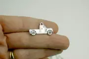 Bulk 80 Pickup Truck Charms Antique Silver Metal 26 x 15 mm US Seller 477