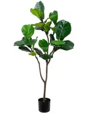 [Fusion Botanicals] Potted Faux Fiddle Leaf Fig Tree 130cm in Green